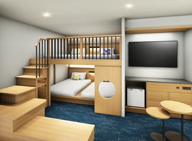 バンクフォース客室を入口から見た図