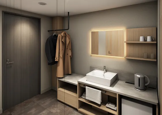 富士ビューキングの客室内洗面所