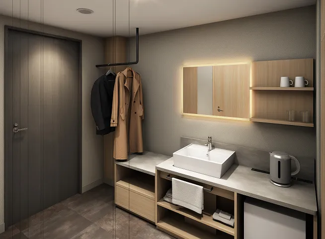 富士ビューキングの客室内洗面所